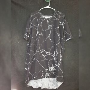 LLR 2X Hudson Black and White Marble Print T-Shirt